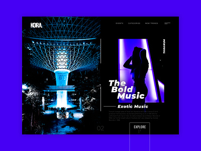 Kora branding design flat typography ui ux web website website design