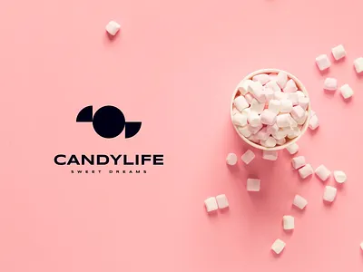CandyLife logotype | Sweet Dreams brand brand identity branding branding design candy clean identity logo logotype minimal modern modern logo pink typography