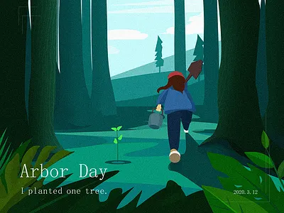 Tree Planting design forest illustration tree