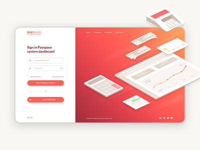 Payspace | Sign In brand identity illustraion illustration isometric log in login product design registration responsive sign in sign up typography ui ux web design website design