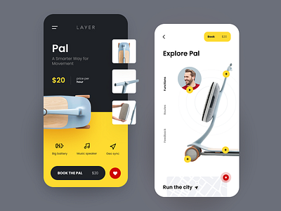 eScooter Booking App app app design application booking business colourful design halo halo lab ios iot mobile rental service scooter smart startup ui ux vehicle rental