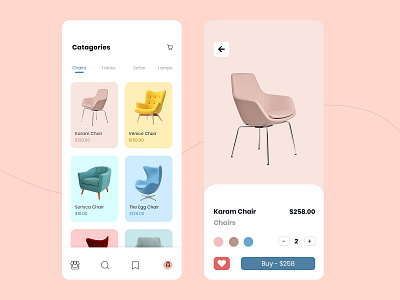 Furniture App Design app design app designer app development ecommerce ecommerce design ecommerce shop furniture furniture store futuristic interior design online shop online store