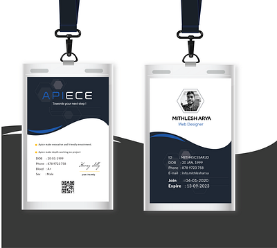 id card Second apiece id card design graphic id id card idcard illustration ui