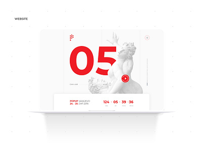 POP UP Sarajevo • UI UX advertising animation app branding design festival flat graphic home page icon illustration logo minimal sculpture typography ui ux vector web website