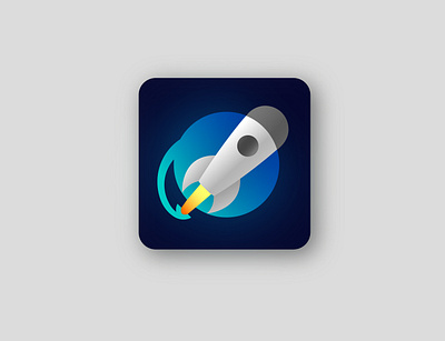 Rocketship App Logo app color dailylogochallenge icon illustration logo rocket space uidesign vector