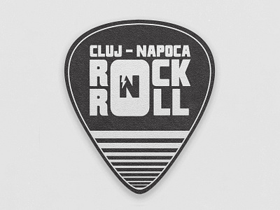 Cluj Napoca Rock 'n Roll booking branding concert design graphicdesign guitar guitar pick logo logo design music rock n roll vector visual identity