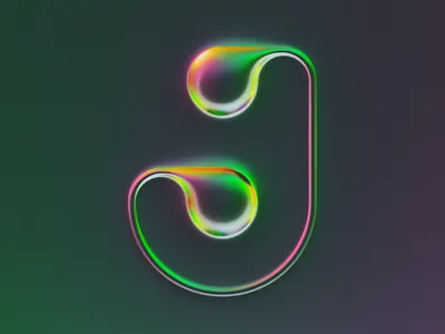 J - 36 days of type #07 36daysoftype abstract art colors design filter forge generative glow illustration lettering typography