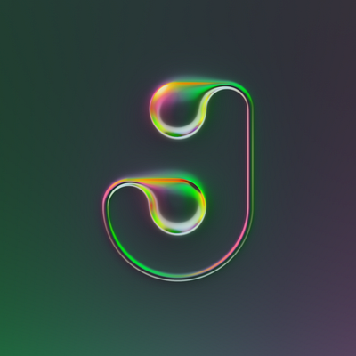 J - 36 days of type #07 36daysoftype abstract art colors design filter forge generative glow illustration lettering typography