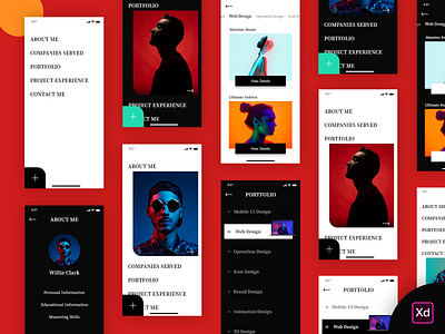 Portfolio color design interface portfolio ui