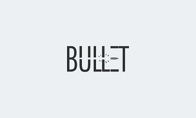 Bullet branding design logo minimal typography vector