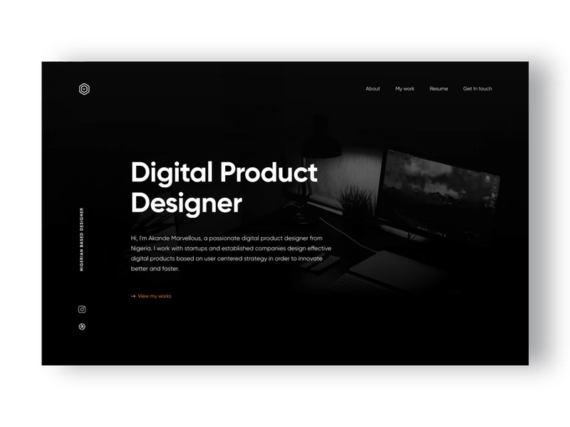 Portfolio black invision invision studio invisionapp invisionstudio minimal mobile uidesign uiux webdesign website design webui