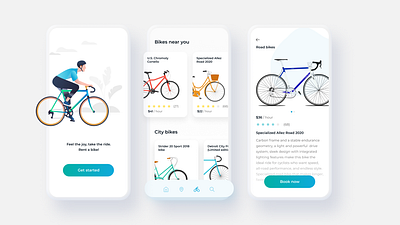 Rent a bike app app bike design mobile mobile app mobile ui rent bike ui ui ux uidesign