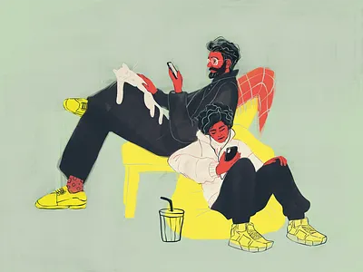 Home Social Mode Illustration blog illustration cat character communication design design studio devices digital art digital illustration digital painting gadgets graphic design home illustration illustration art illustrator indoors people illustration smartphone social networks