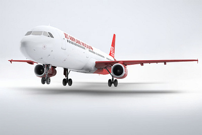 Jet Airplane A321 Mock-Up 3d aeroplane airbus airlines airplane branding graphic design illustration private