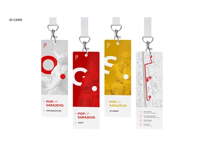 POP UP Sarajevo • ID Card advertising app branding design event fest festival graphic home id card illustration logo page sculpture students typography ui ux vector visual communication