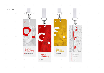 POP UP Sarajevo • ID Card advertising app branding design event fest festival graphic home id card illustration logo page sculpture students typography ui ux vector visual communication