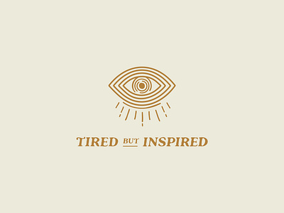 Tired But Inspired Logo bohemian boho branding branding design design eye eyeball icon illustration logo typography vector