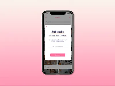 Daily UI 26: Suscribe 026 dailyui dailyuichallenge design makeup sketch subscribe ui userinterface
