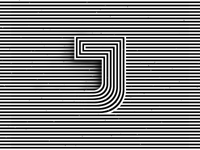 Letter J, 36daysoftype 2020 36days 36daysoftype 36daysoftype j 36daysoftype07 abstract geometry black white geometric abstraction geometrical type graphic design hypnotic kinetic typography letter j lettering logo logotype op art optical illusion striped lines trippy visual effect