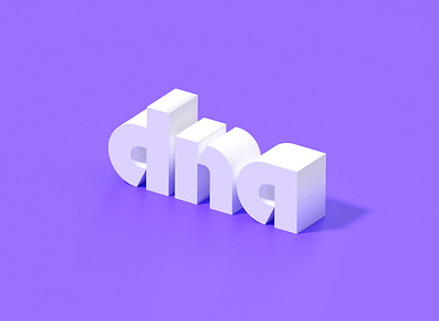 dna 3d 3d model blender branding design digital dna illustration minimal typography web