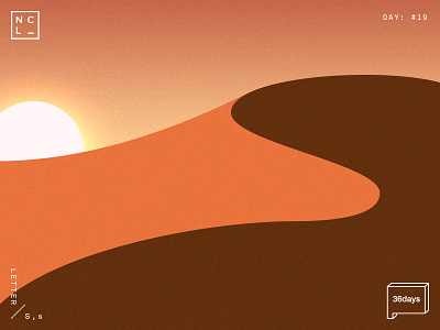 Letter S 36days s 36daysoftype desert flat illustration orange sand sun