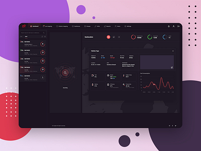 O3 - Vehicle tracking app car car dashboard cars carservice carsharing dailyui dark dark app dark mode dark theme dark ui dashboad dashboard dashboard design gps gps tracker tracking tracking app ui ui design