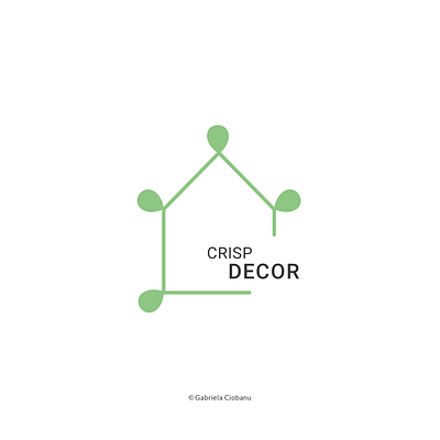 Crisp Decor Logo Design concept design design flat green greenlogo house logo icon illustration illustrator interior decor interior design logo logochallenge logocore logodesign minimal minimallogo plant plant illustration tumblr