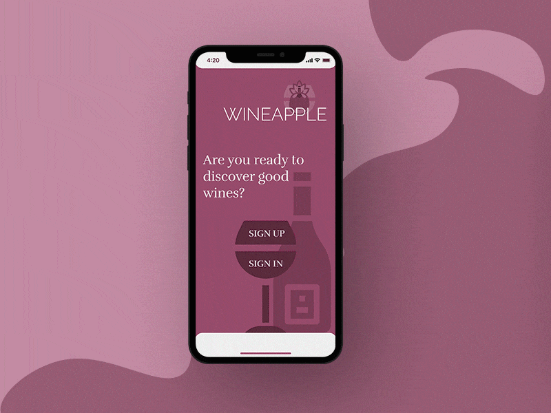 Wineapple 🍍 app catalogue design ui ux wine