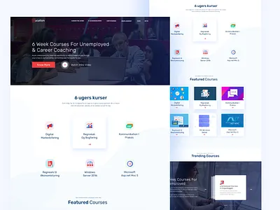 Online Education Landing page design blue clean clean ui creative denmark e commerce e learning education elegant elementor elementor templates illustration indianpix itucation landing page logo modern online education ui design webdesign