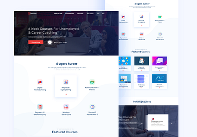 Online Education Landing page design blue clean clean ui creative denmark e commerce e learning education elegant elementor elementor templates illustration indianpix itucation landing page logo modern online education ui design webdesign