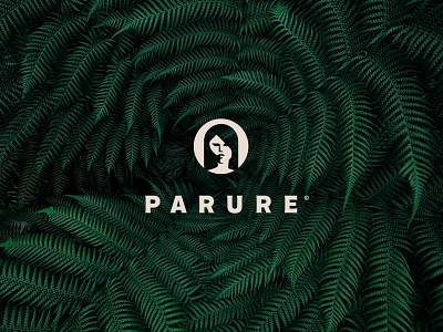 Parure Logo Branding beauty branding branding design cosmetics logo fern ferns green hair haircare highend lady leaf logo luxury minimal natural negative parure space woman