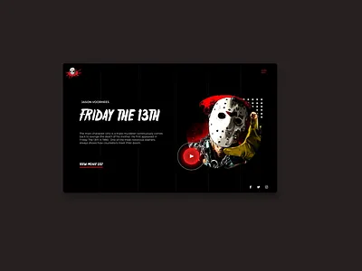 Friday The 13th design friday the 13th horror jason ui ux web design