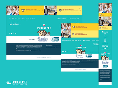 Prudent Pet Footer branding design footer footer design insurance marketing pet pet insurance pets ui ui design ux