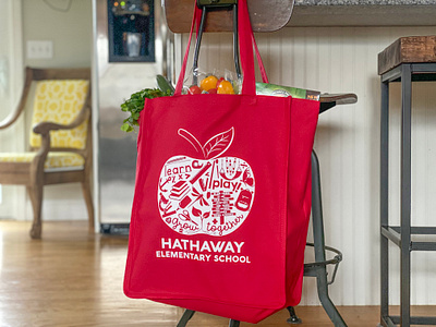Hathaway Elementary School Graphic adobe illustrator apple graphic design polo shirt school sweatpants sweatshirt tote bag tshirt