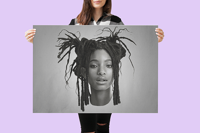 WILLOW SMITH II ---[T-SHIRT/POSTER] affiche artwork celebrity designer digital art fashion head hiphop illustration jaden smith music photo photograhy poster sliced stars wear will smith