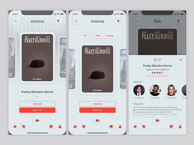 Metropark Mobile Application application cinema app mobile mobile app mobile ui movie app neumorphic neumorphism peaky blinders soft ui ui uidesign uiux ux uxdesign uxui