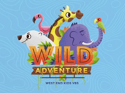 WILD ADVENTURE VBS adventure elepant flamingo giraffe kidmin kids ministry polar bear vacation bible school vbs wild zoo