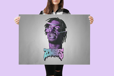 FLATBUSH ZOMBIES ---[T-SHIRT/POSTER] affiche artwork dark design digital art head hiphop illustration photoshop poster rap us rapper sliced t shirt t shirt design wear