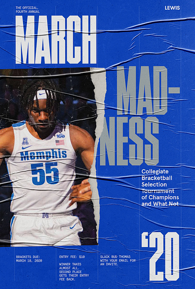 March Madness 2020 basketball bracket buckets college hoops march madness ncaa poster