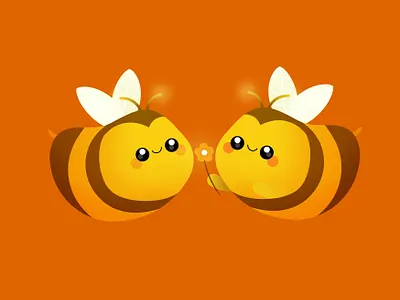 Bee bee cute design graphic happy illustration insect kawaii kid minimal