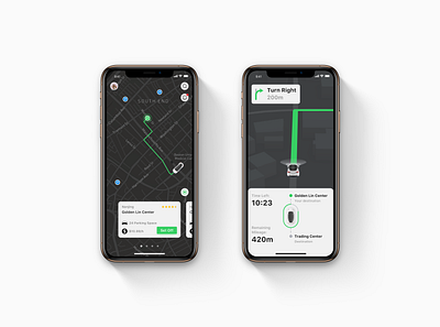 Parking APP app black car clean design mobile type typography ui ux