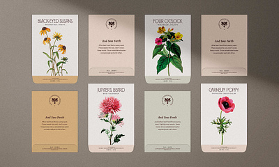 Cliffrose Seed Packets brand identity branding cliffrose flowers hotel packaging typography zion national park