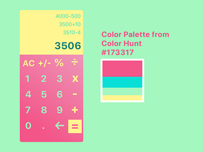 #DailyUI #004 Calculator app apple calculator dailyui design flat minimal sketchapp ui