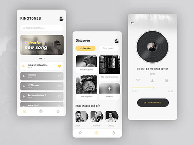 Ringtone app demo ui ui design xây dựng thương hiệu