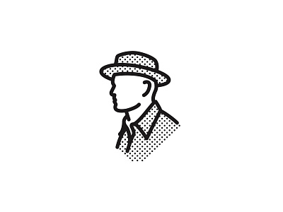 Portrait design grant graphic design icon icons illustration logo logo design man mortenson person portrait portrait art vector