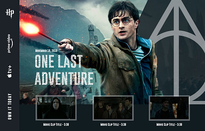 Harry Potter Promo Website Landing Page harry potter hero landing page layout masked movie ui design website