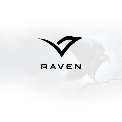 Raven bird bird icon bird logo black brand branding flying graphic design illustration logo deisgn logo design minimal logo raven ravens vector vector art wings