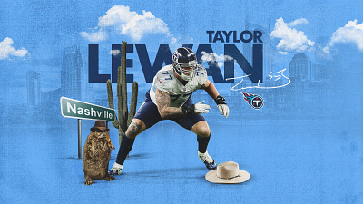 Titans Taylor Lewan Social Graphic beaver concept football nfl social media tennessee titans