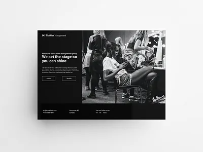 Model Agency Landing Page design hero landing landingpage logo typografy typography ui uidesign ux vector webdesig webdesign websdesign
