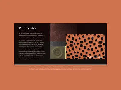 Editor's pick abstract design digital page typography ui vector